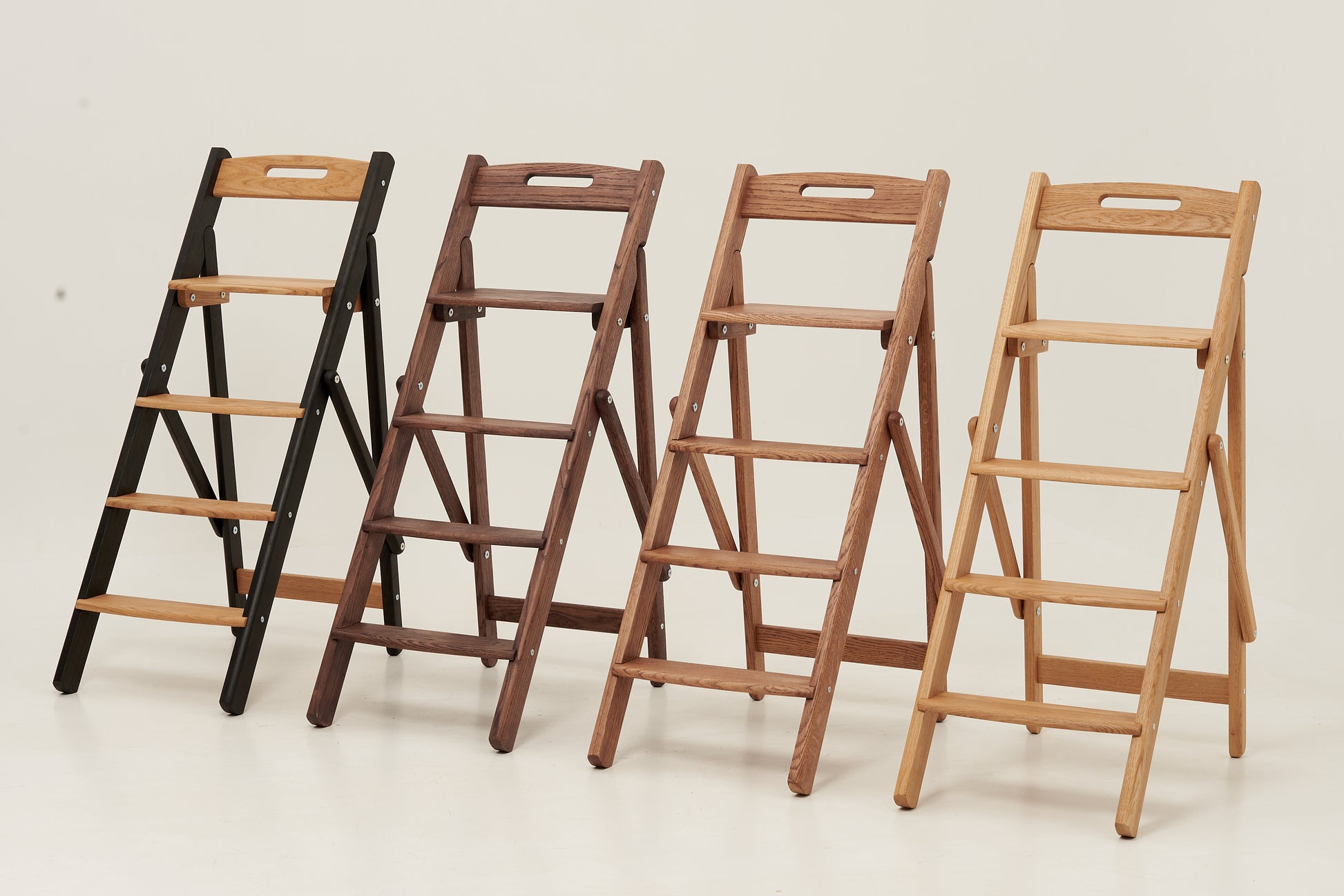 Eco-friendly wooden ladder finished with oil wax