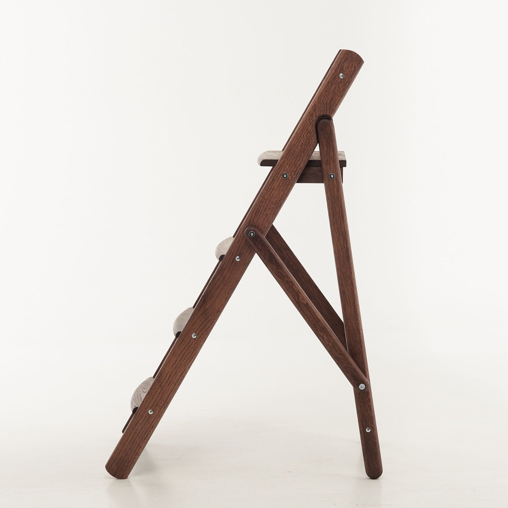 Wooden folding step ladder