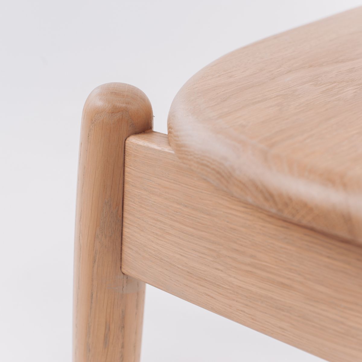 natural oak dining chair with textile seat