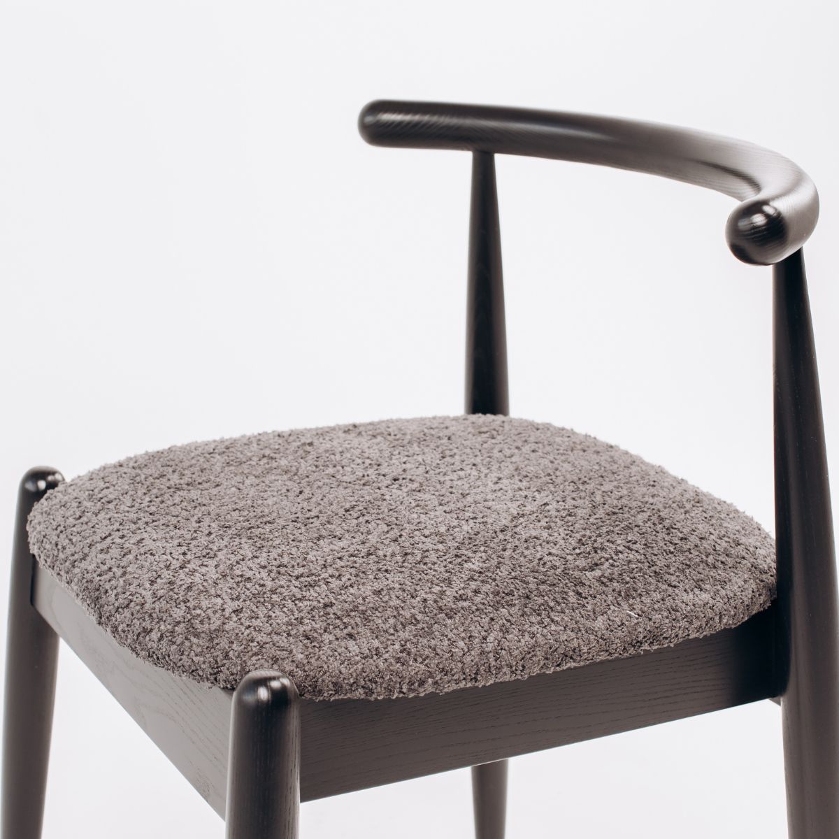 handcrafted wooden oak chair side view