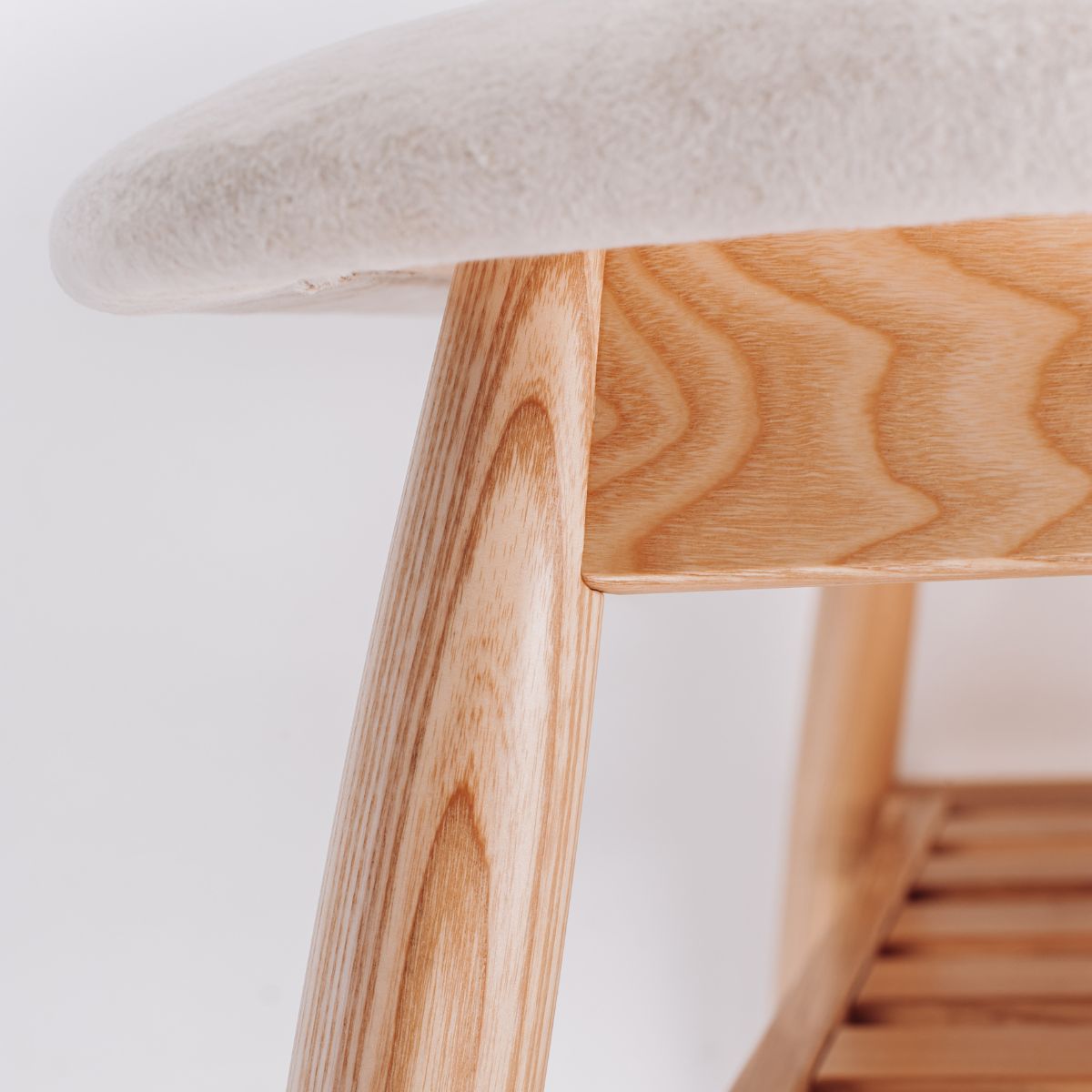 handcrafted bench in studio light oak furniture