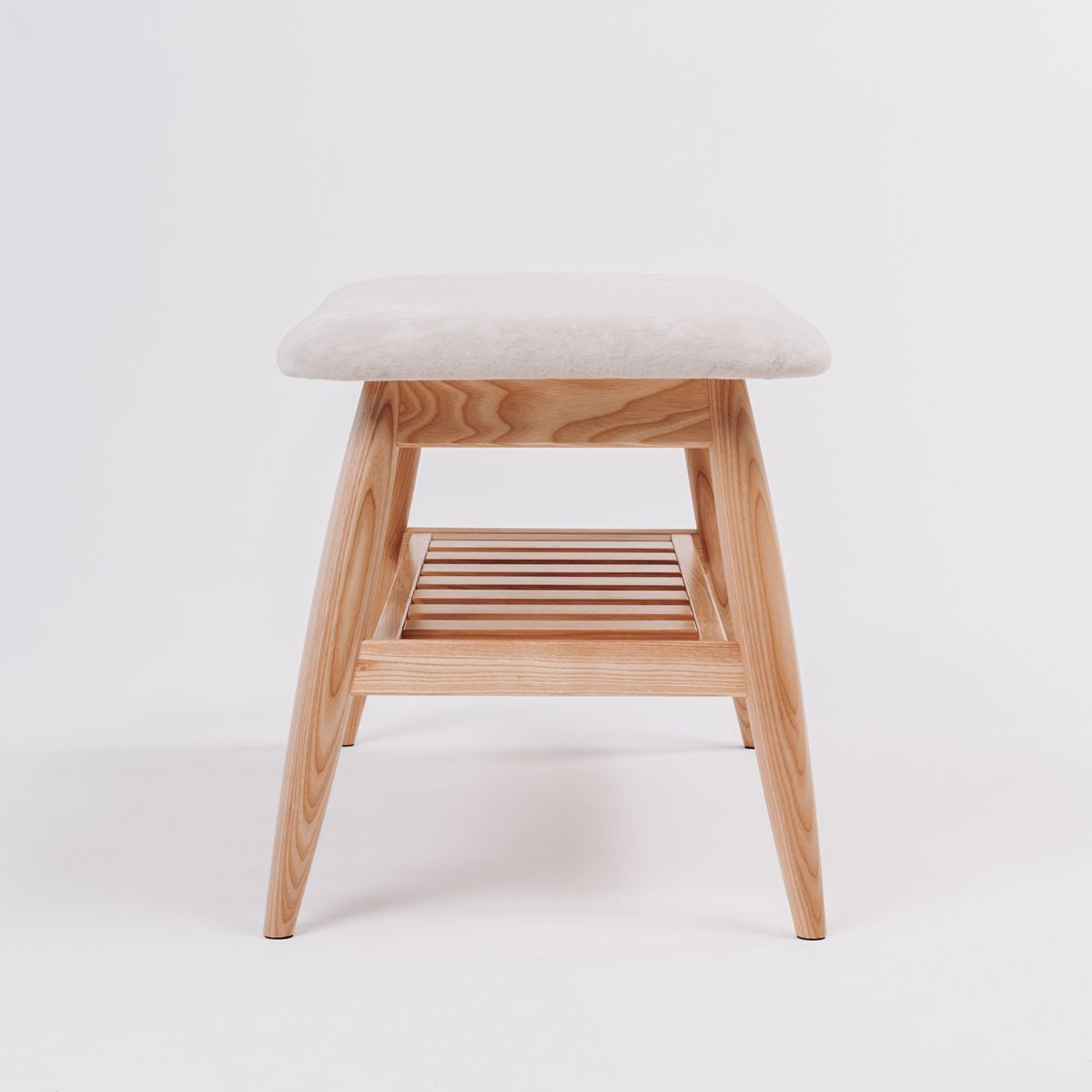 premium oak wooden bench in natural oil finish